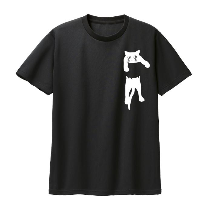 ドライ Tシャツ 半袖 長袖 吸汗 速乾 吸水性 猫 好き おもしろ ネコ ティシャツ | 2枚目