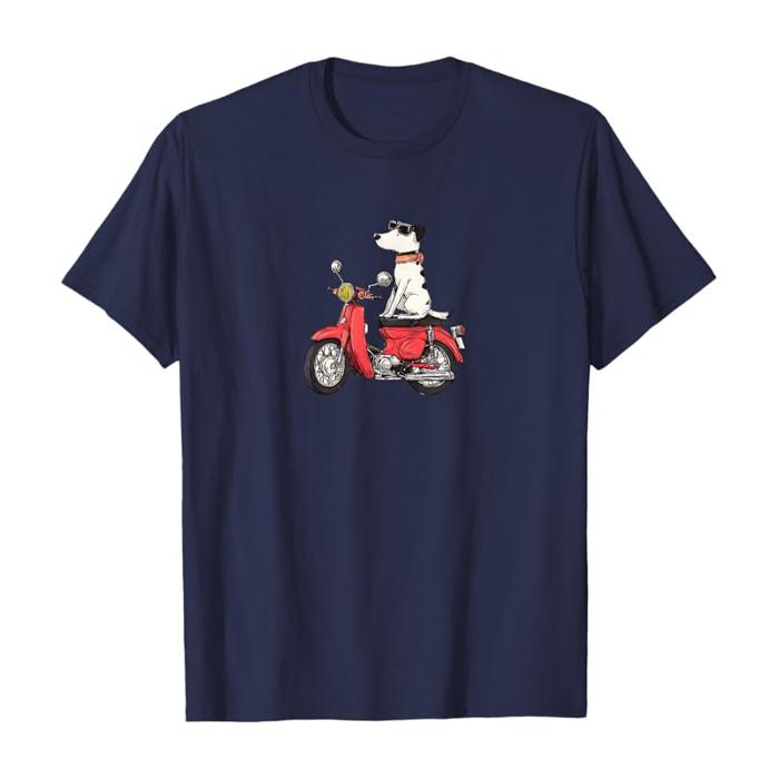Tシャツ 犬 バイク オートバイ 半袖 長袖 メンズ レディース ジュニア おしゃれ 可愛い おもしろ ライダー | 2枚目
